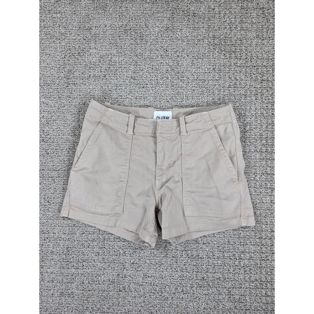 DU/ER Live Lite Adventure Short Khaki Tan Women Size 27 3.5" Hiking Outdoors
